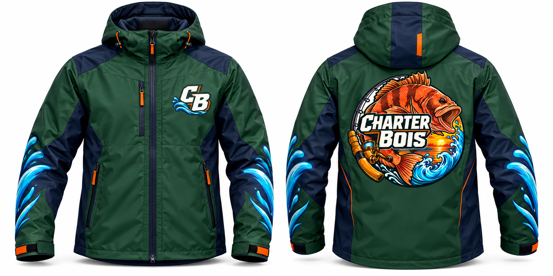 Charter Bois waterproof fishing jacket